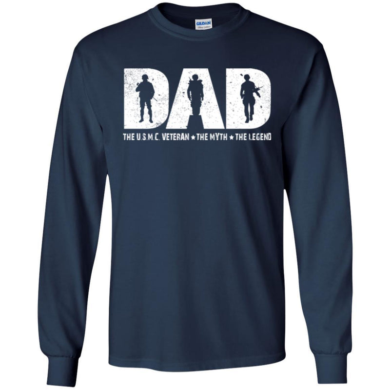 The U.S.M.C. Veteran T Shirt Dad The U.S.M.C. Veteran The Myth The Legend Shirts CustomCat