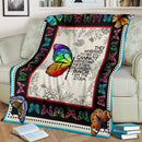 They Whispered To Her You Cannot Withstand The Storm Butterfly Fleece Blanket interestprint
