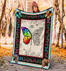They Whispered To Her You Cannot Withstand The Storm Butterfly Fleece Blanket interestprint
