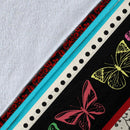 They Whispered To Her You Cannot Withstand The Storm Butterfly Fleece Blanket interestprint