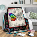 They Whispered To Her You Cannot Withstand The Storm Butterfly Fleece Blanket interestprint