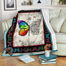 They Whispered To Her You Cannot Withstand The Storm Butterfly Fleece Blanket interestprint