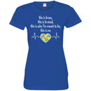 This Is Brave This Is Bruised This Is Who I'm Meant To Be This Is Me Heartbeat Heart Autism T Shirts CustomCat
