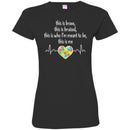 This Is Brave This Is Bruised This Is Who I'm Meant To Be This Is Me Heartbeat Heart Autism T Shirts CustomCat