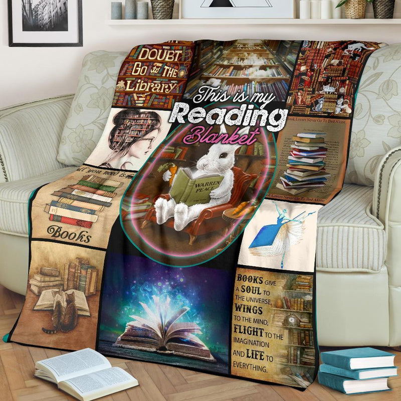 This Is My Reading Blanket For Books Lover Fleece Blanket interestprint