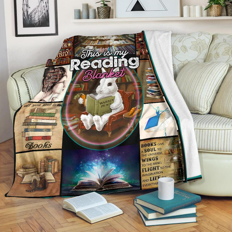 This Is My Reading Blanket For Books Lover Fleece Blanket interestprint