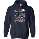 This Nurse Runs on caffeine Cat and Cuss Words Tshirts CustomCat