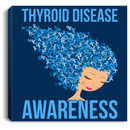 Thyroid Disease Awareness Canvas Wall Art Decor