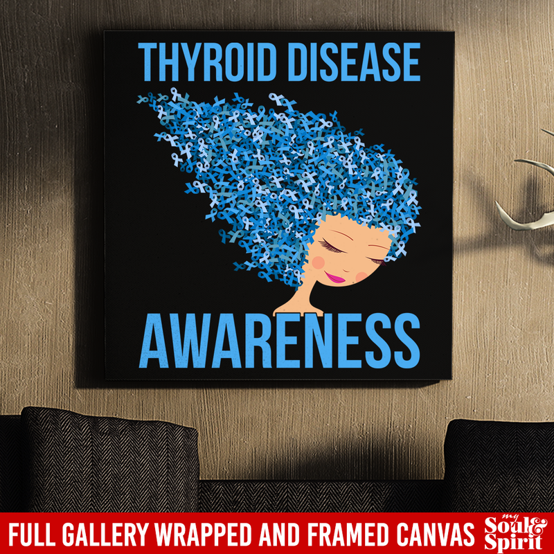 Thyroid Disease Awareness Canvas Wall Art Decor
