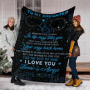 To My Daughter Love Mother Mermaid Fleece Blanket interestprint