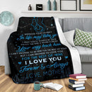 To My Daughter Love Mother Mermaid Fleece Blanket interestprint