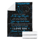 To My Daughter Love Mother Mermaid Fleece Blanket interestprint