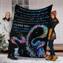 To My Granddaughter I Love You Grandma Elephant Fleece Blanket interestprint