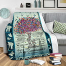 To My Granddaughter Love Grandma Butterfly Fleece Blanket interestprint