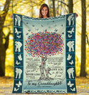 To My Granddaughter Love Grandma Butterfly Fleece Blanket interestprint