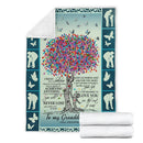 To My Granddaughter Love Grandma Butterfly Fleece Blanket interestprint