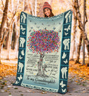 To My Granddaughter Love Grandma Butterfly Fleece Blanket interestprint