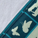 To My Granddaughter Love Grandma Butterfly Fleece Blanket interestprint