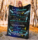 To My Grandson Dragonflies Fleece Blanket interestprint