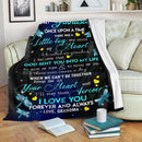 To My Grandson Dragonflies Fleece Blanket interestprint