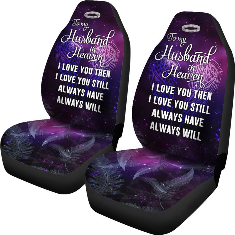 To My Husband In Heaven Car Seat Covers (Set Of 2)