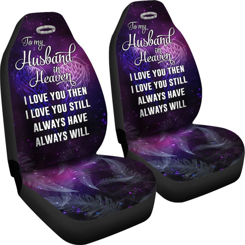 To My Husband In Heaven Car Seat Covers (Set Of 2)