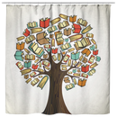 Tree Books Shower Curtains Bathroom Decor