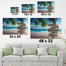 Tropical Beach Scenery Multi Names Premium Canvas - Family Street Sign Family Name Art Canvas For Home Decor Personalized Canvas Wall Art Family - CANLA75 - CustomCat