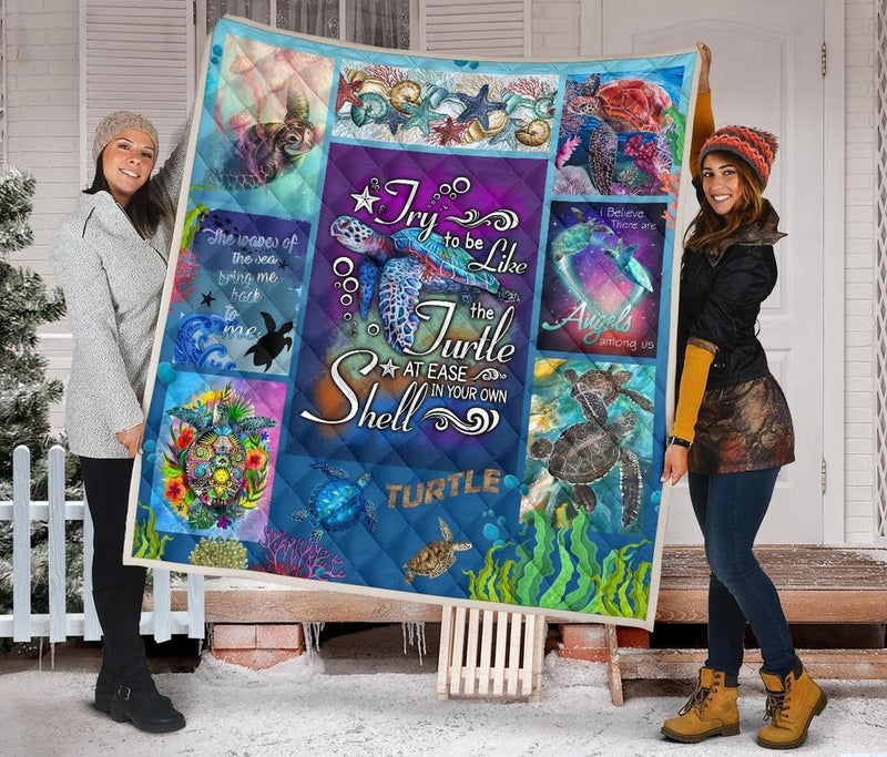 Try To Be Like The Turtle At Ease In Your Own Shell Turle Quilt interestprint