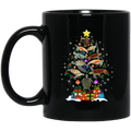 Turtle Coffee Mug Turtle Merry Christmas Tree 11oz - 15oz Black Mug CustomCat