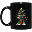 Turtle Coffee Mug Turtle Merry Christmas Tree 11oz - 15oz Black Mug CustomCat