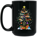 Turtle Coffee Mug Turtle Merry Christmas Tree 11oz - 15oz Black Mug CustomCat