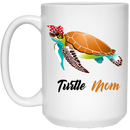 Turtle Coffee Mug Turtle Mom 11oz - 15oz White Mug CustomCat