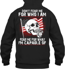 U.S.M.C. VETERAN T SHIRT   DON'T FEAR ME FOR WHO I AM FEAR ME FOR WHAT I'M CAPABLE OF GearLaunch