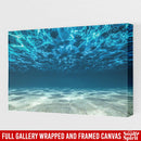 Underwater, Ocean Bottom And Surface Canvas For Living Room Mermaid - CANLA75 - CustomCat