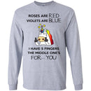 Unicorn - Roses Are Red Violets Are Blue I Have 5 Fingers The Middle One's For... You MSS-Unicorns