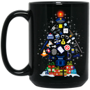 Unique Design Police Thing Shaped as Christmas Tree Printed on Mug CustomCat