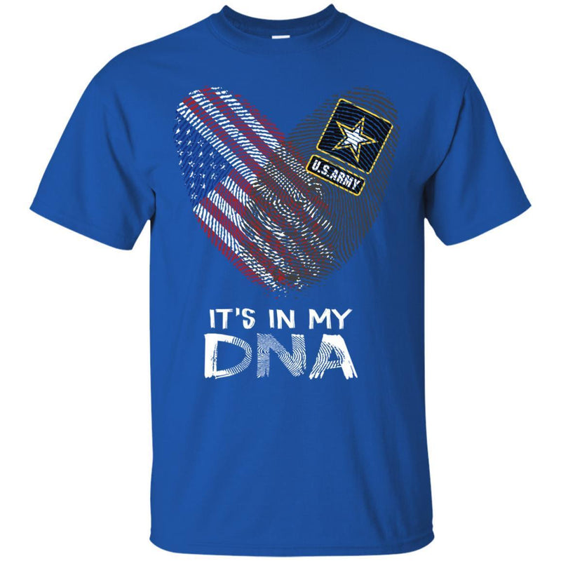 US Army Veteran T Shirt Fingerprints It's In My DNA U.S. Army Veteran Shirts CustomCat