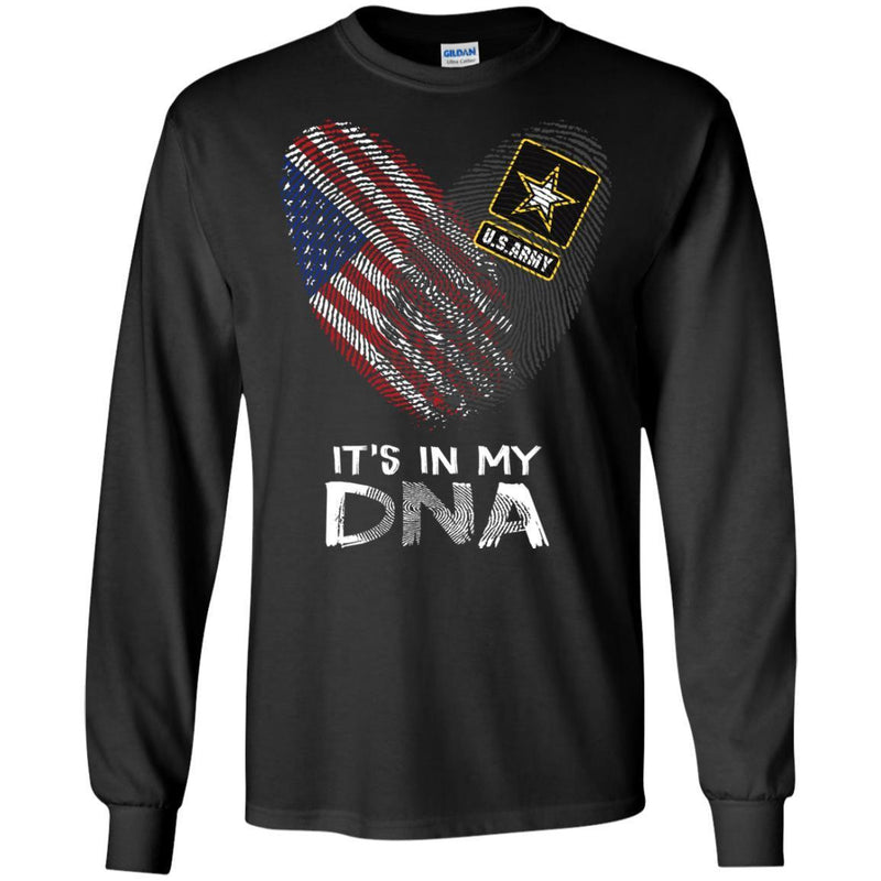 US Army Veteran T Shirt Fingerprints It's In My DNA U.S. Army Veteran Shirts CustomCat