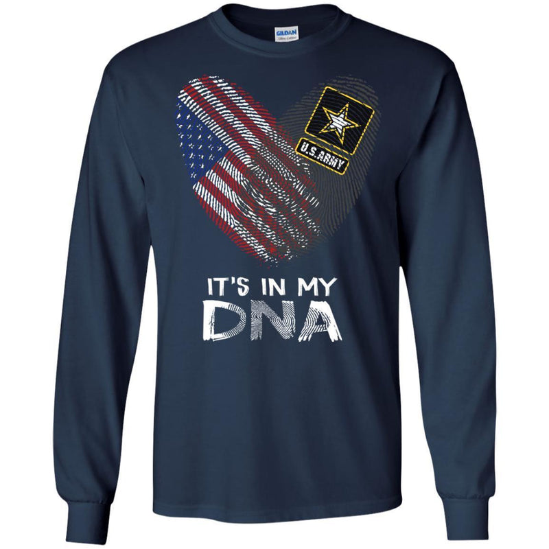 US Army Veteran T Shirt Fingerprints It's In My DNA U.S. Army Veteran Shirts CustomCat