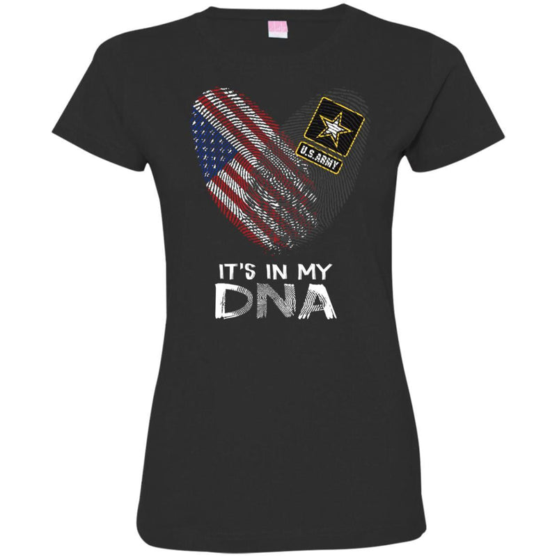 US Army Veteran T Shirt Fingerprints It's In My DNA U.S. Army Veteran Shirts CustomCat