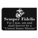 USMC Veteran Canvas - Semper Fidelis Canvas Home Decor USMC Veteran - CANLA75 - CustomCat
