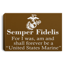 USMC Veteran Canvas - Semper Fidelis Canvas Home Decor USMC Veteran - CANLA75 - CustomCat