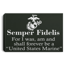 USMC Veteran Canvas - Semper Fidelis Canvas Home Decor USMC Veteran - CANLA75 - CustomCat
