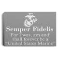 USMC Veteran Canvas - Semper Fidelis Canvas Home Decor USMC Veteran - CANLA75 - CustomCat