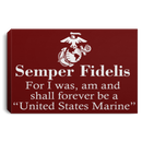USMC Veteran Canvas - Semper Fidelis Canvas Home Decor USMC Veteran - CANLA75 - CustomCat