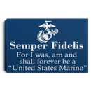 USMC Veteran Canvas - Semper Fidelis Canvas Home Decor USMC Veteran - CANLA75 - CustomCat