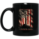 Usmc Veteran Coffee Mug Veteran One Nation Under God Usmc Veteran 11oz - 15oz Black Mug