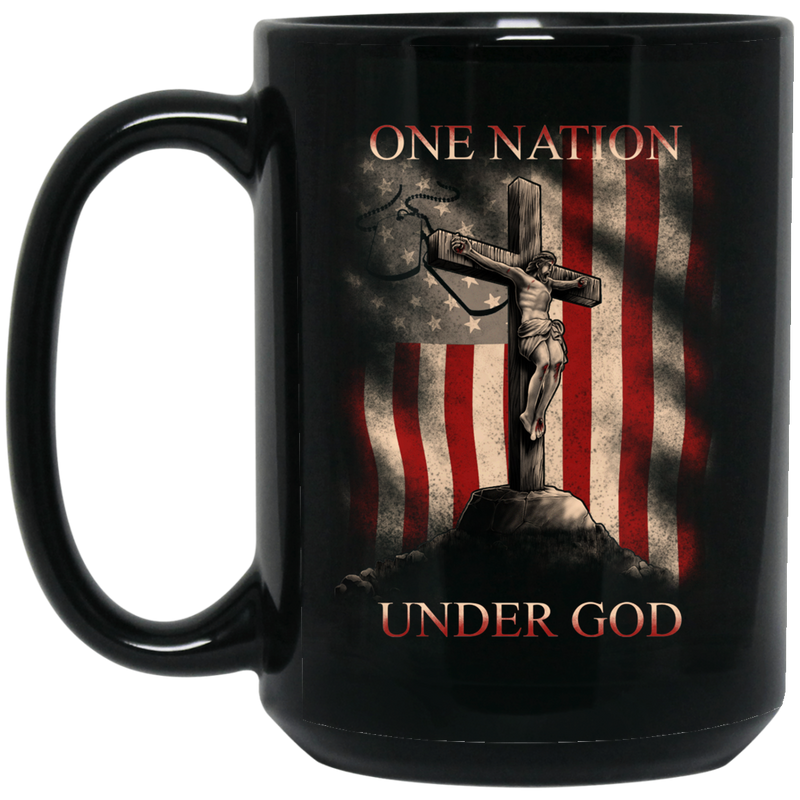 Usmc Veteran Coffee Mug Veteran One Nation Under God Usmc Veteran 11oz - 15oz Black Mug