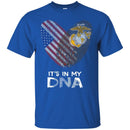 USMC Veteran T Shirt Fingerprints It's In My DNA United States Marine Corps Veteran Shirts CustomCat